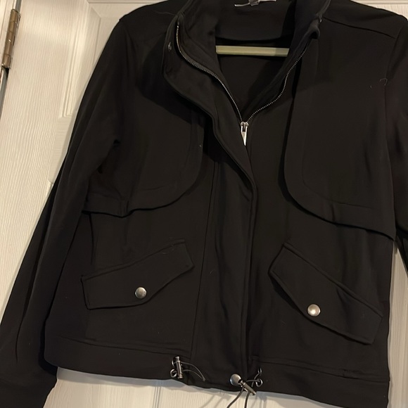 Grey & Gray black zip up sweatshirt like jacket - Picture 3 of 3